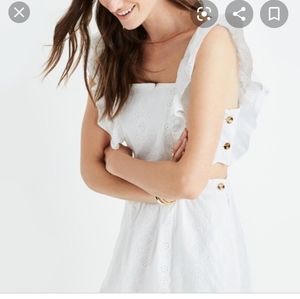 Madewell eyelet cutout dress